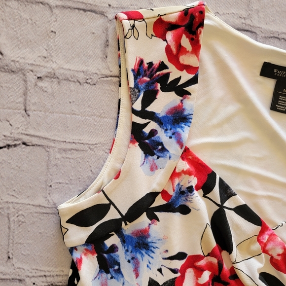 White House Black Market Floral Tank Sz M - Picture 4 of 8